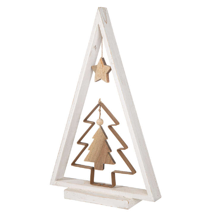 Standrelief Tannenbaum Holz